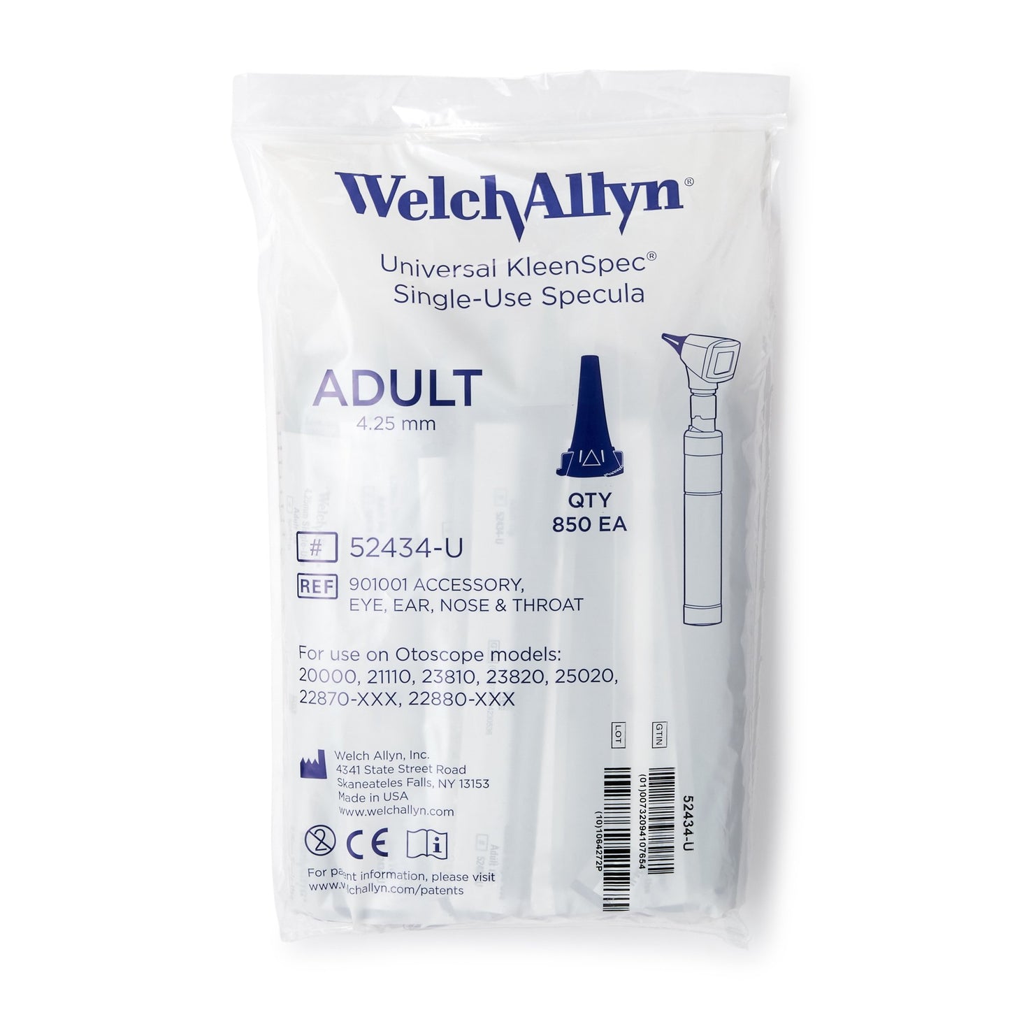 KleenSpec Disposable Ear Specula - For MacroView and Diagnostic Otoscopes