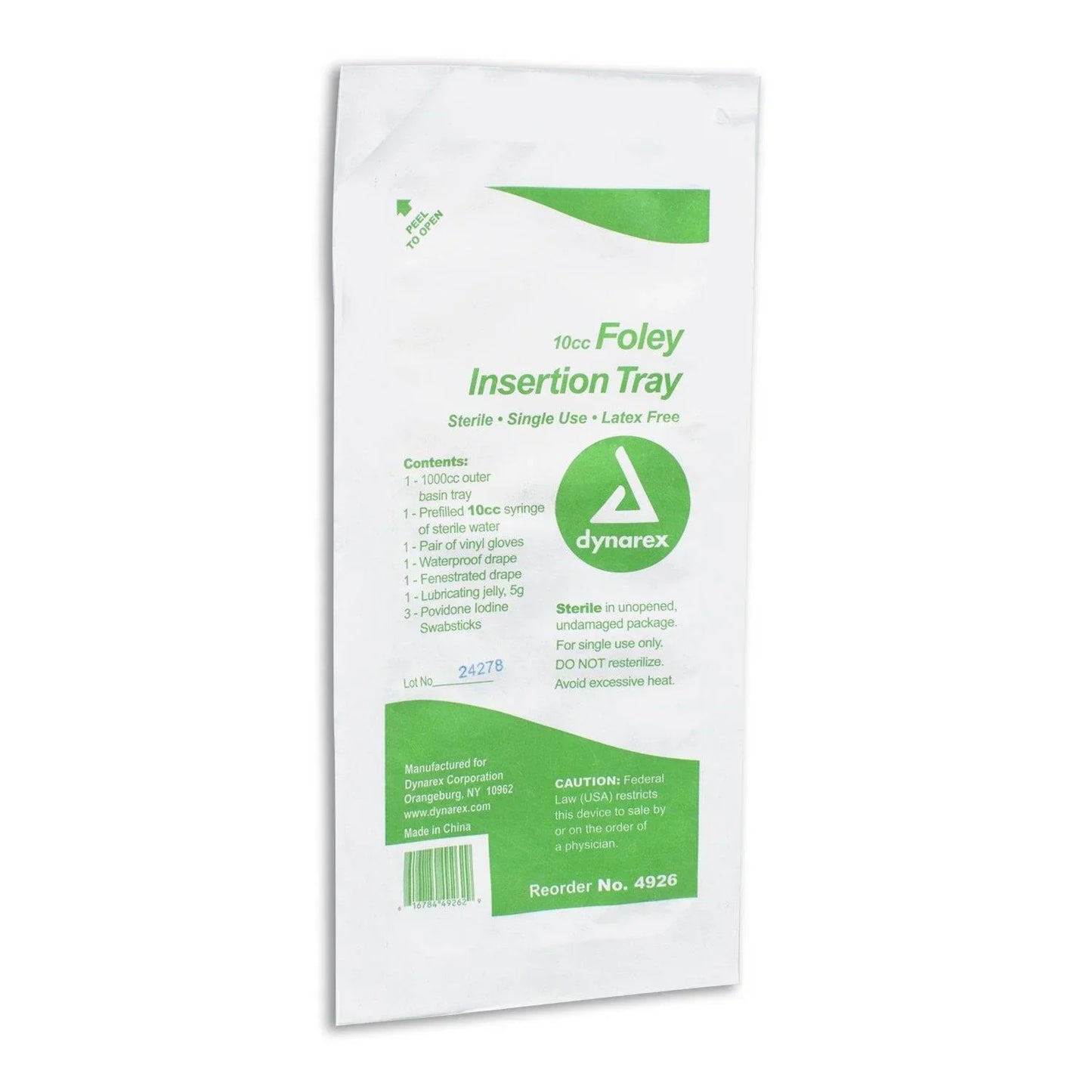 Foley Insertion Tray without Catheter