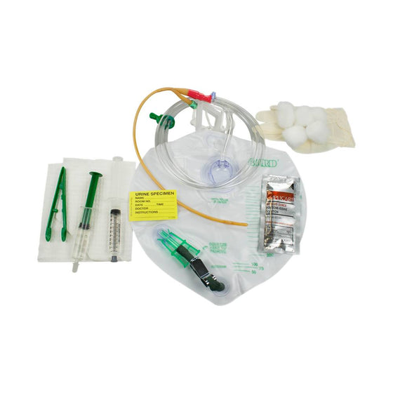 Lubricath Foley Tray with 14FR Drainage Bag