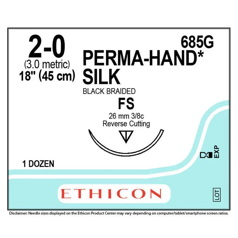 PERMAHAND Silk Suture with Reverse Cutting