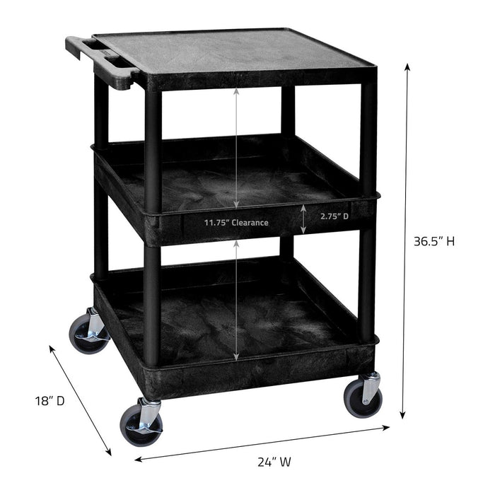 Utility Cart with Tub Shelves