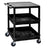 Black Utility Cart with Shelves