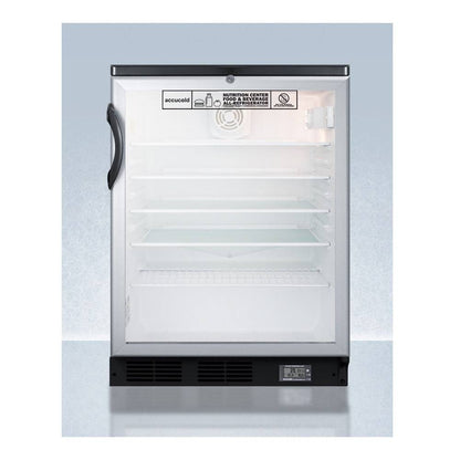 Freestanding Refrigerator with Lock and Display