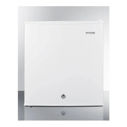 Compact Refrigerator-Freezer with Front Mount Lock