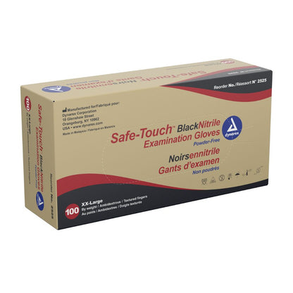 Safe-Touch Black Nitrile Exam Gloves