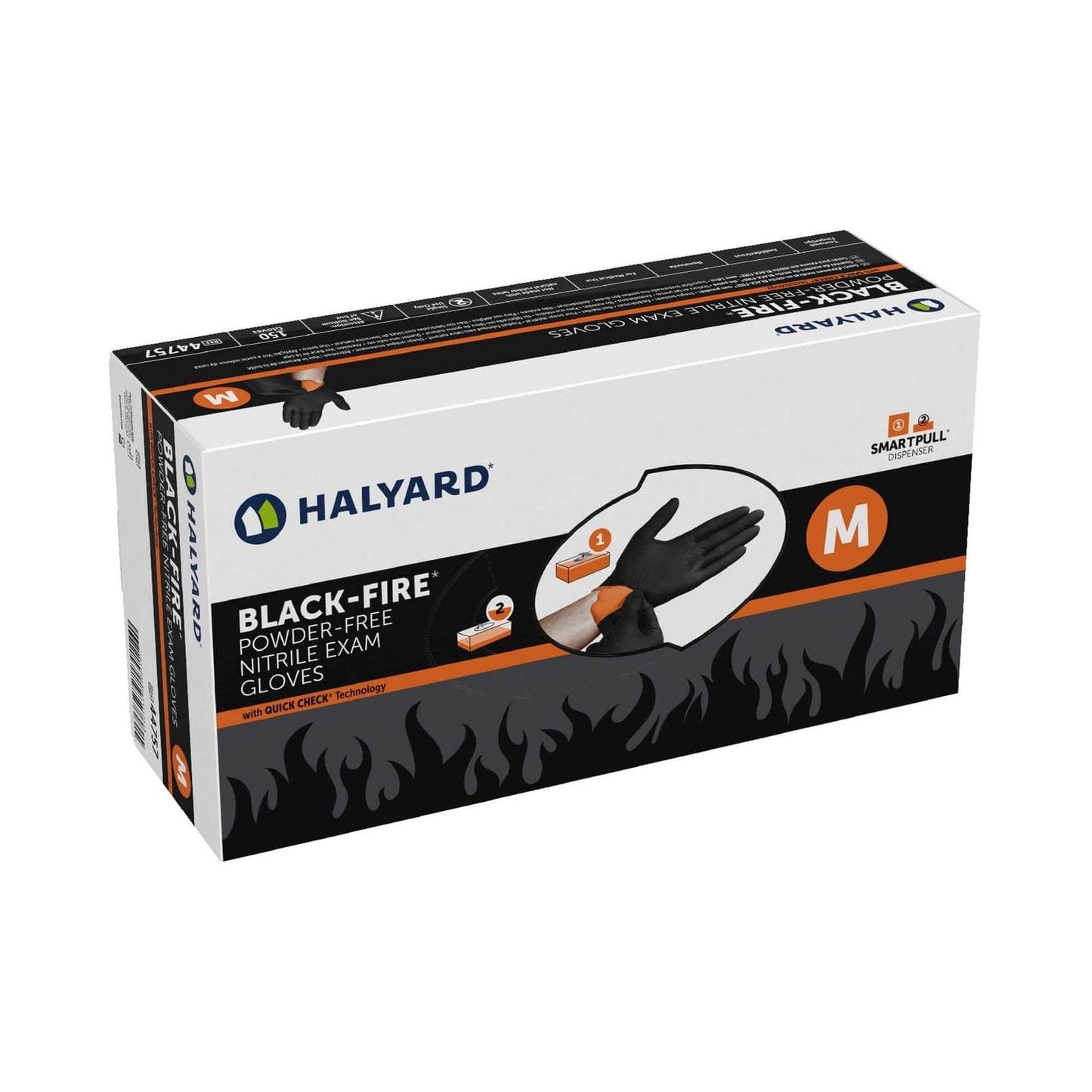 Black-Fire Nitrile Exam Gloves