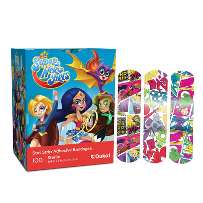Super Girls Adhesive Bandages 3/4" x 3"