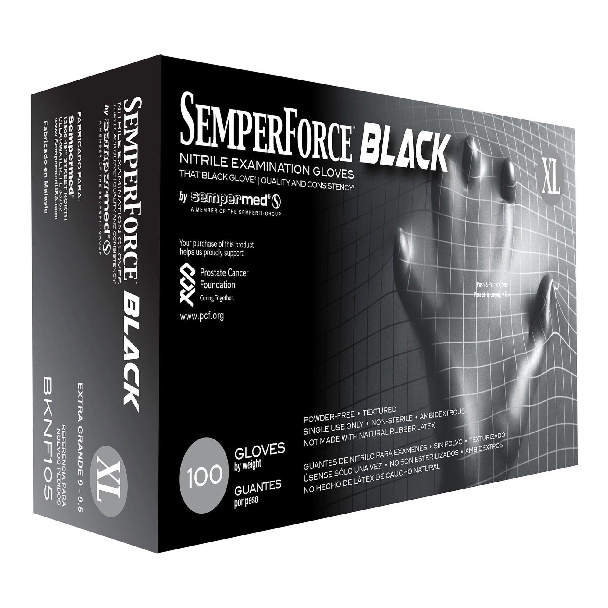 SemperForce Black Nitrile Exam Gloves — MedicalRite