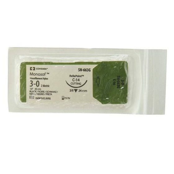 Monosof Monofilament Sutures w Reverse Cutting