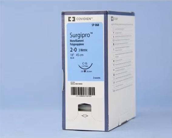 Surgipro Monofilament Sutures w Reverse Cutting