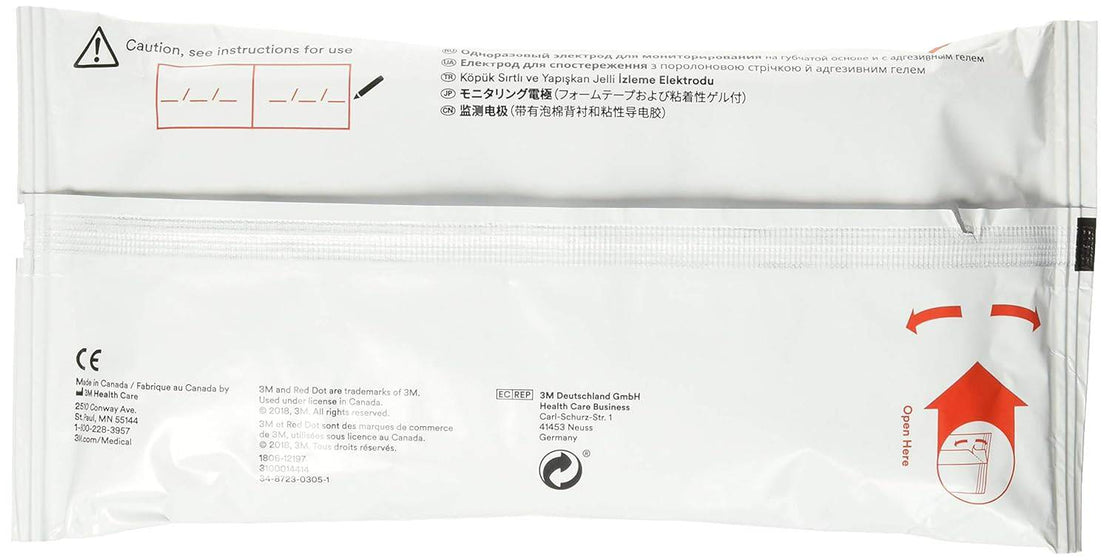 Red Dot Monitoring Electrode - High-Performance, Comfortable for Stress and Cardio Testing