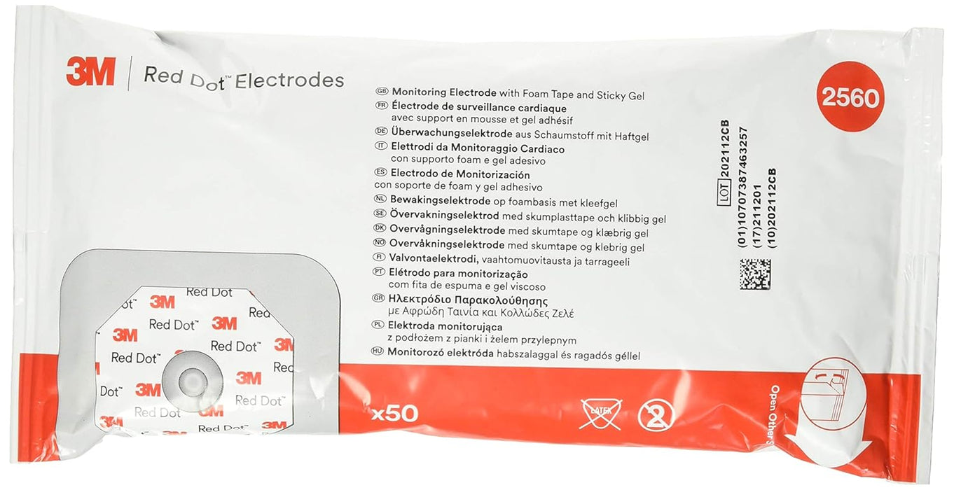 Red Dot Monitoring Electrode - High-Performance, Comfortable for Stress and Cardio Testing