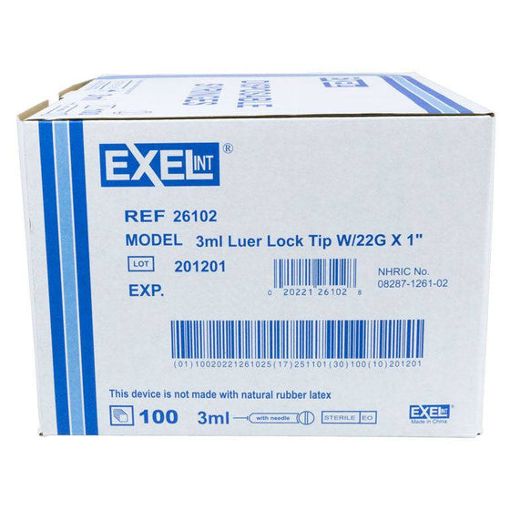 Low Dead Space Syringe with Luer Lock Tip - 3 mL