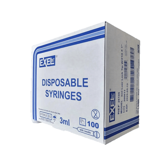Low Dead Space Syringe with Luer Lock Tip - 3 mL