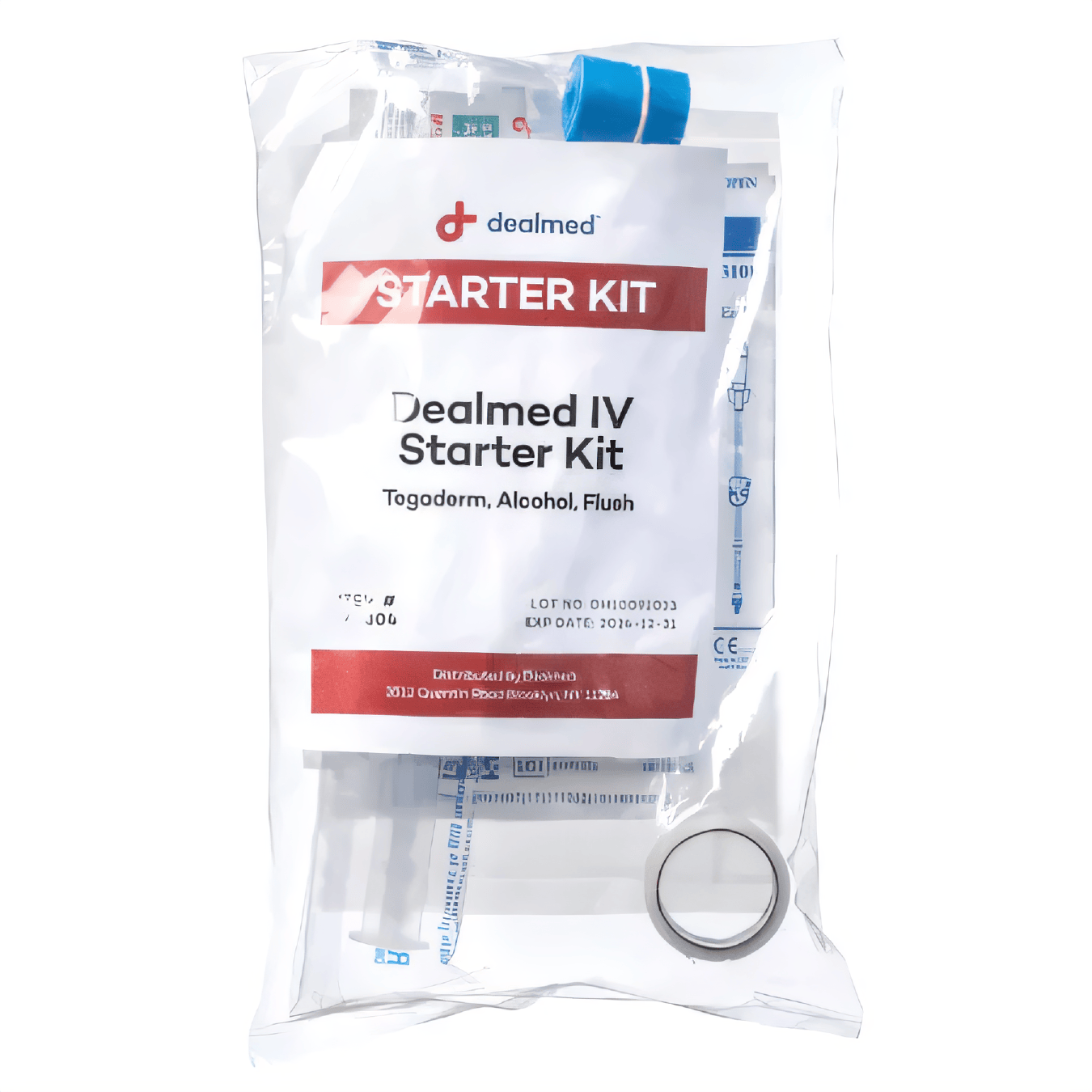 All-In-One IV Starter Kit With Tegaderm™, Alcohol, Flush