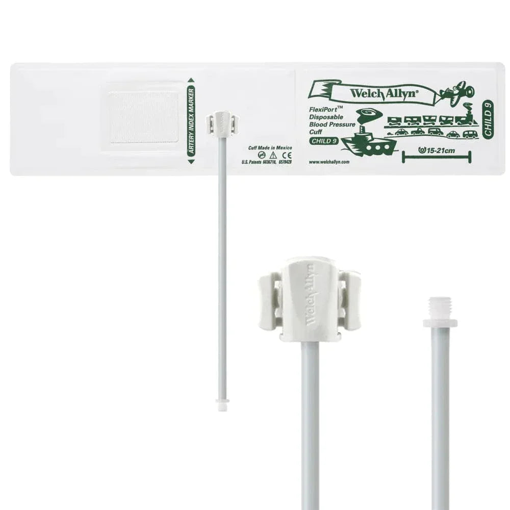 FlexiPort Disposable Pediatric BP Cuffs with 1 Tube and Connector