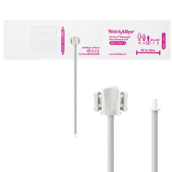 FlexiPort Disposable Pediatric BP Cuffs with 1 Tube and Connector