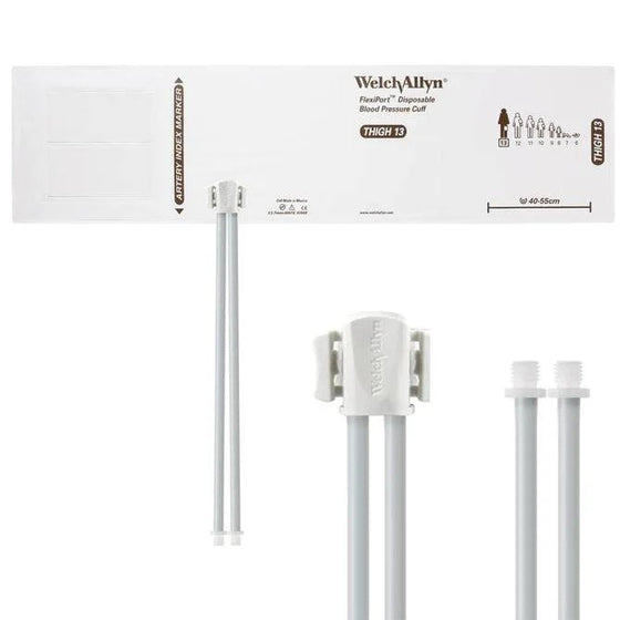 FlexiPort Disposable BP Thigh Cuffs with 2 Tubes and Connector