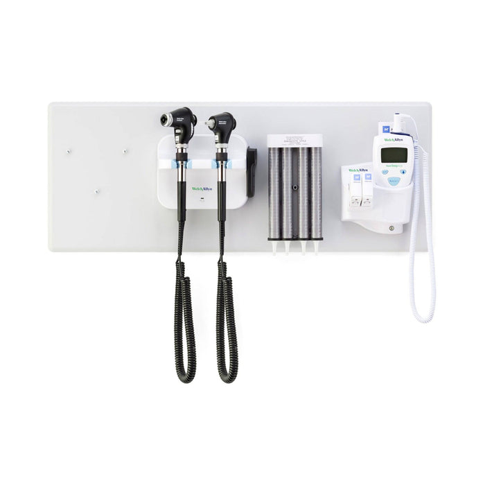 Green Series 777 Integrated Wall System with PanOptic Plus Ophthalmoscope and MacroView Plus Otoscope