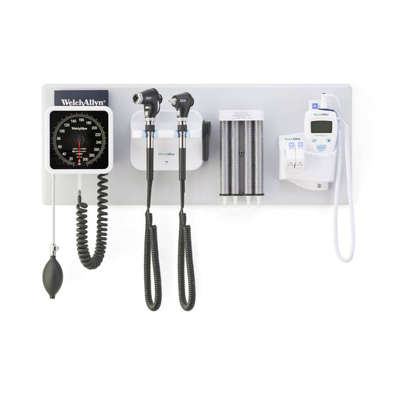 Green Series 777 Integrated Wall System with PanOptic Plus Ophthalmoscope and MacroView Plus Otoscope