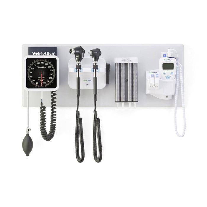 Green Series 777 Integrated Wall System with PanOptic Plus Ophthalmoscope and MacroView Plus Otoscope