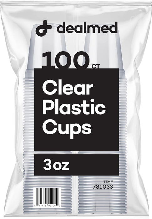 Dealmed Dental Bundle - Patient Bibs + Disposable Clear Plastic Cups