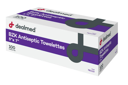 BZK Antiseptic Towelettes – Gentle, Alcohol-Free First Aid Wipes