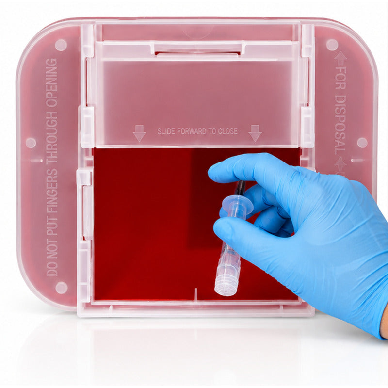 Sharps Containers with Slidable Lid Opening