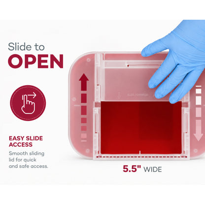 Sharps Containers with Slidable Lid Opening