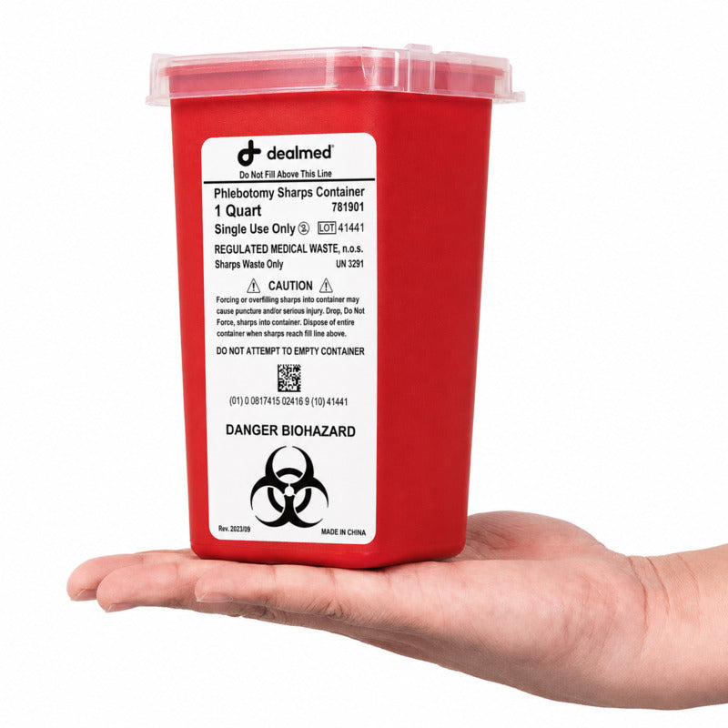 Sharps Containers with Flip Lid Opening