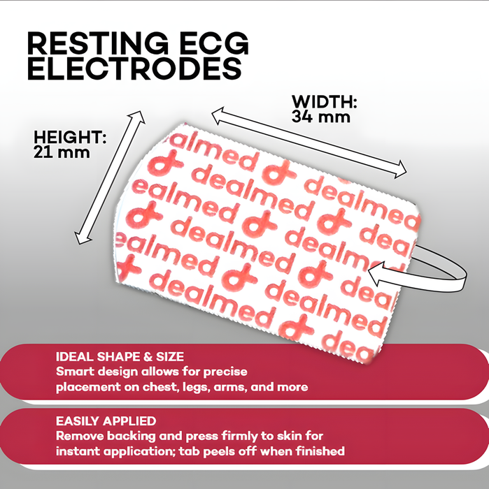 Hypoallergenic ECG Resting Tab Electrodes: Pre-Gelled for Comfortable & Accurate Monitoring