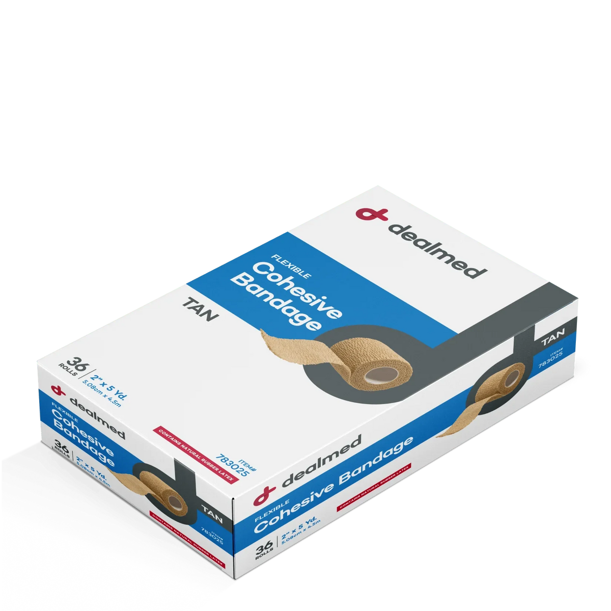 Flexible Cohesive Tan Latex Bandage