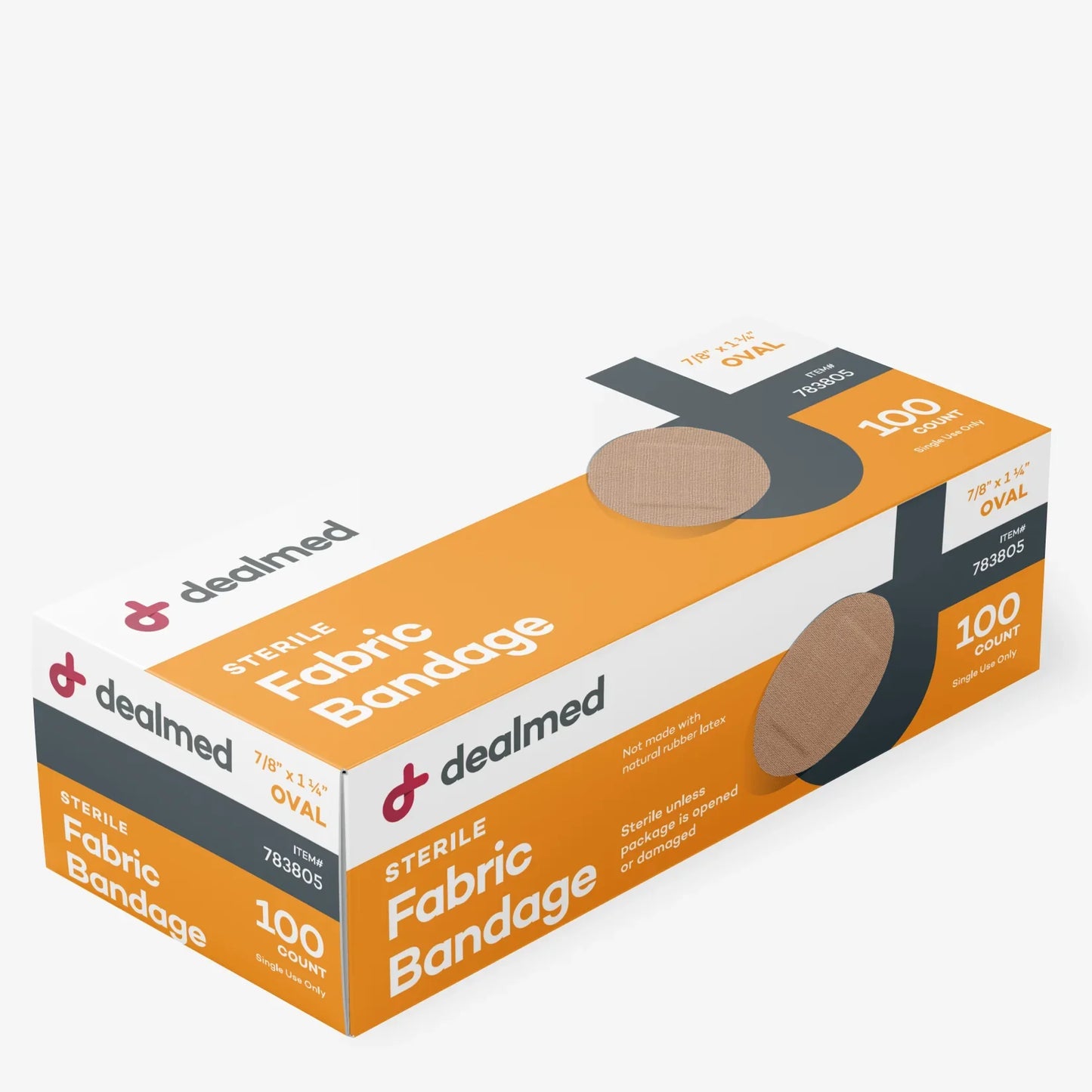 Dealmed Oval Flex Fabric Bandages 7/8" x 1-1/4"