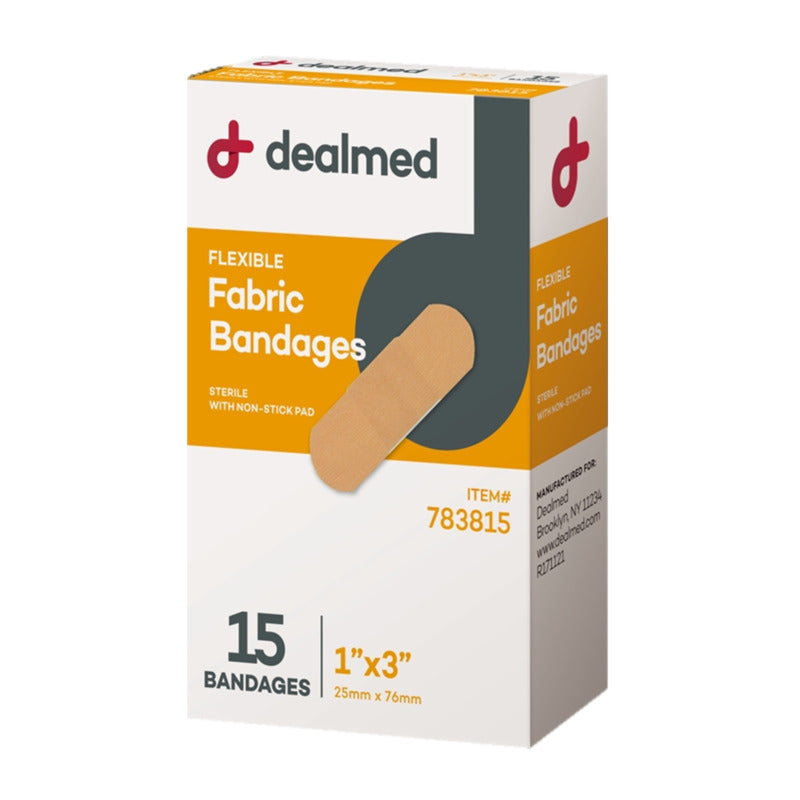 Flexible Fabric Adhesive Bandages - 1" x 3"