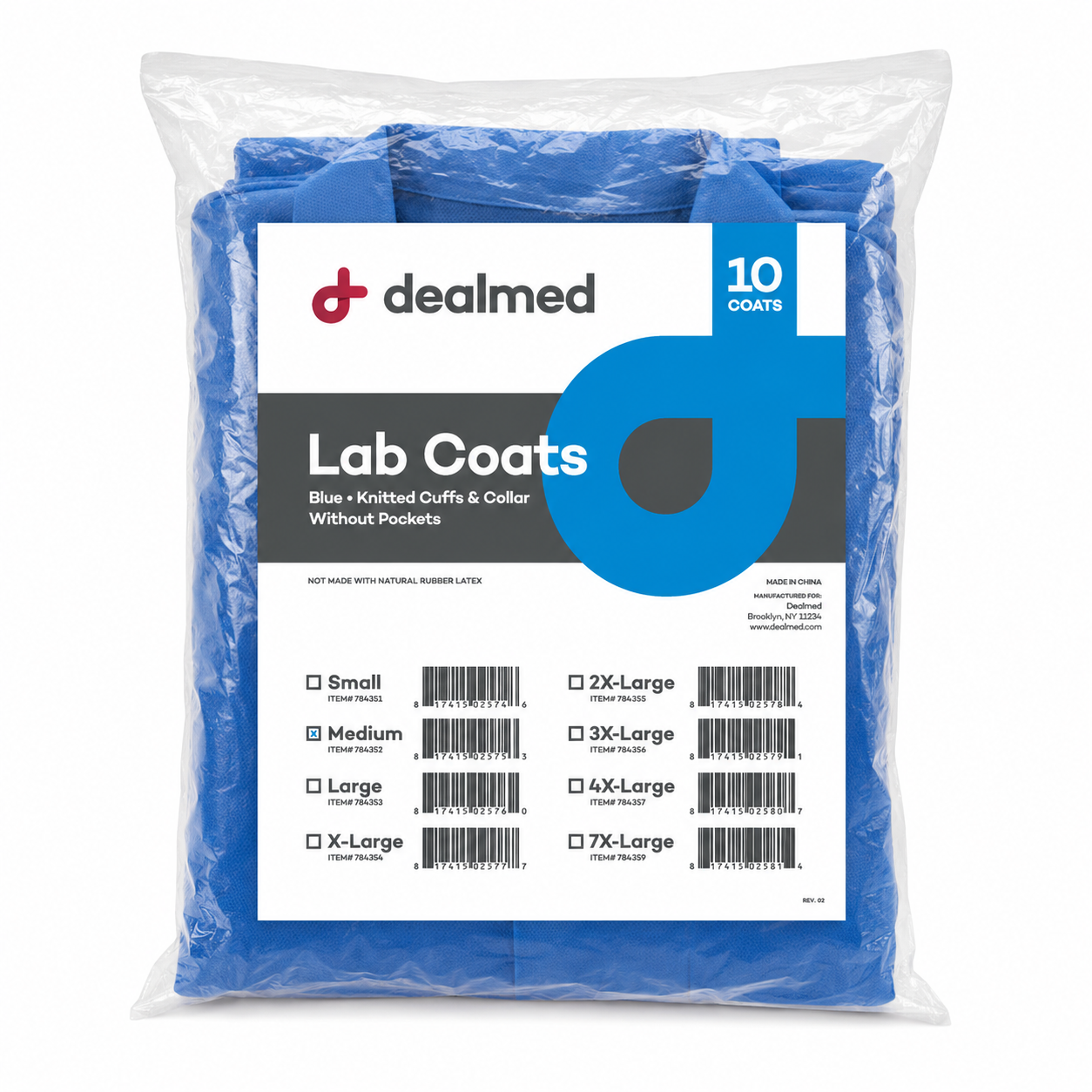 Disposable Blue SMS Lab Coat