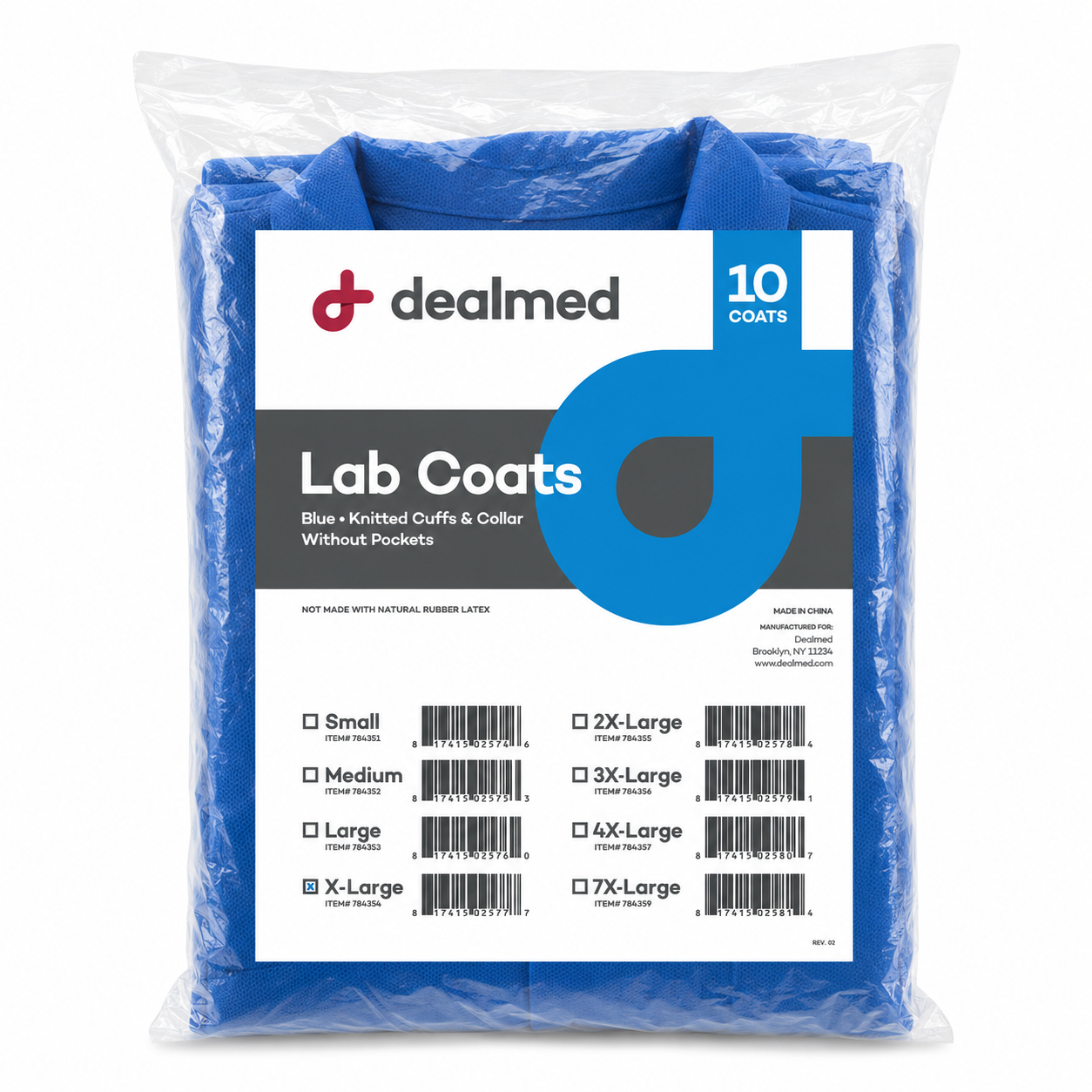 Disposable Blue SMS Lab Coat