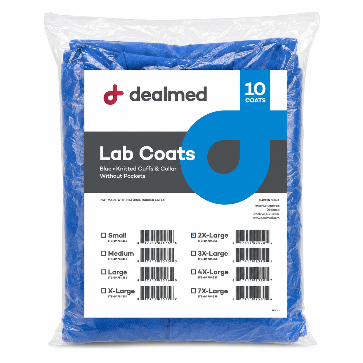 Disposable Blue SMS Lab Coat
