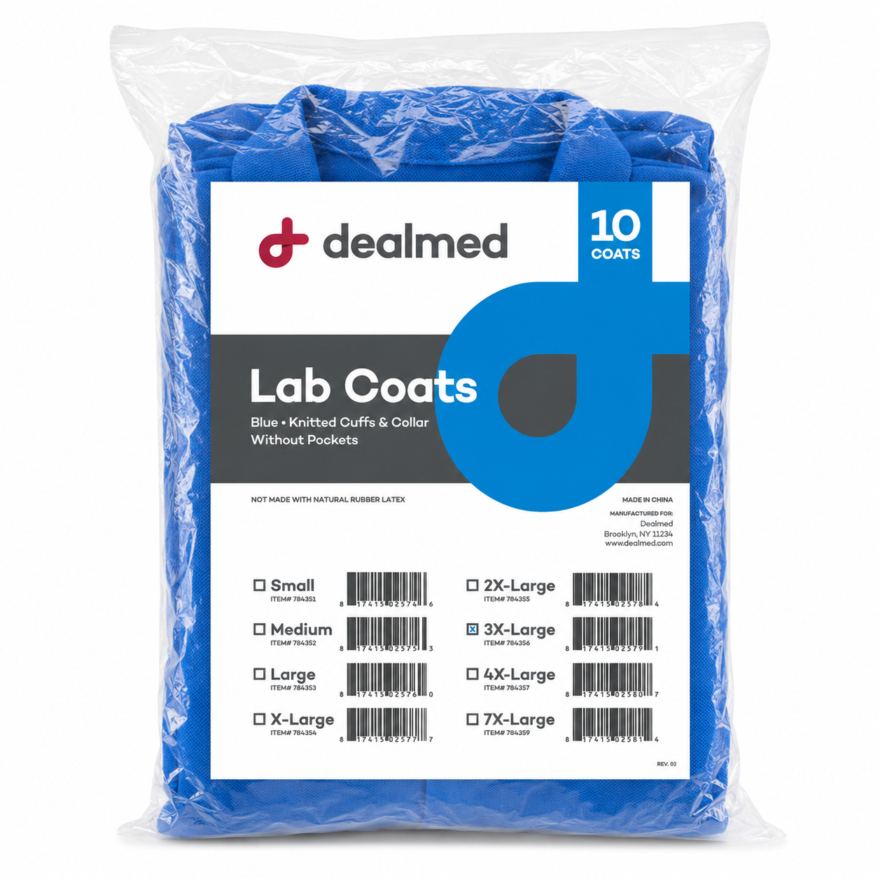 Disposable Blue SMS Lab Coat