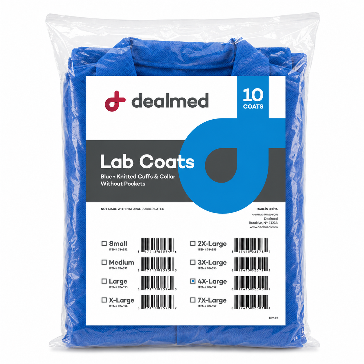 Disposable Blue SMS Lab Coat