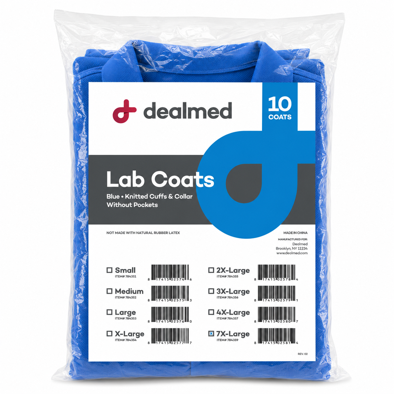 Disposable Blue SMS Lab Coat