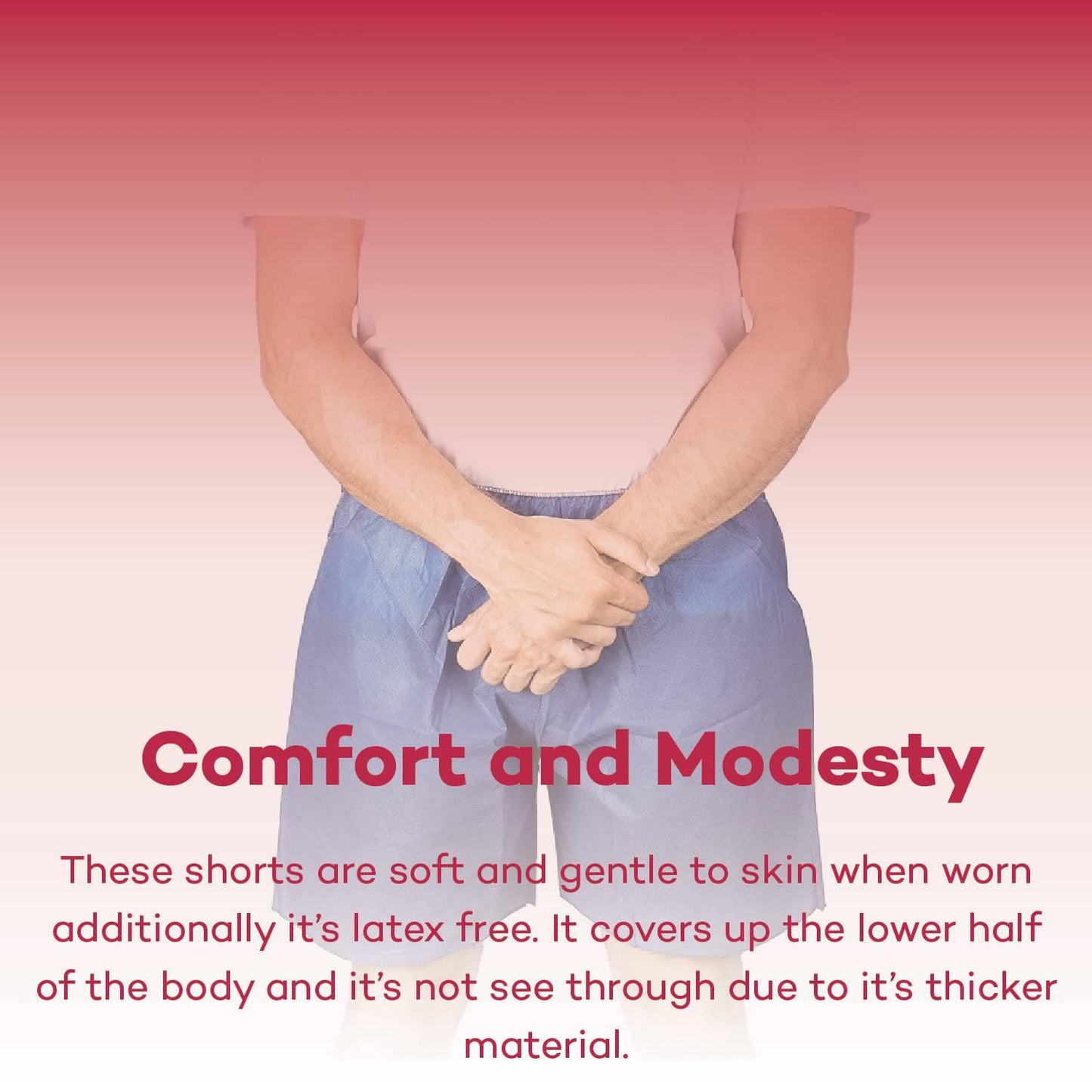 Non-Woven Exam Shorts: Comfortable & Hygienic with Elastic Waistband