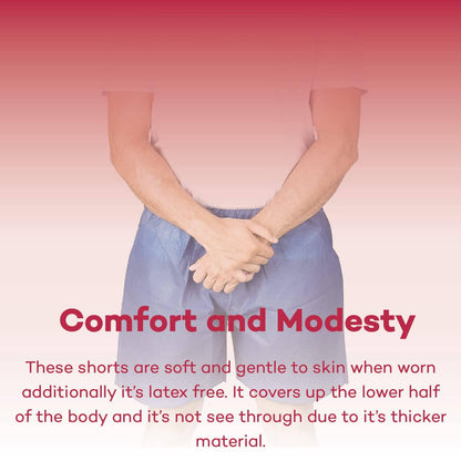 Non-Woven Exam Shorts: Comfortable & Hygienic with Elastic Waistband