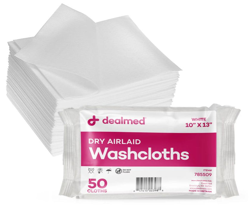 Disposable Airlaid Dry Washcloths - Gentle, Multipurpose, and Durable for Skin Care