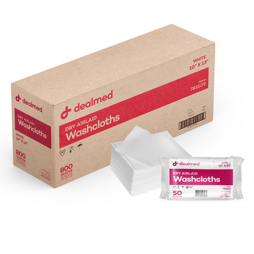 Airlaid Disposable Dry Washcloths — MedicalRite