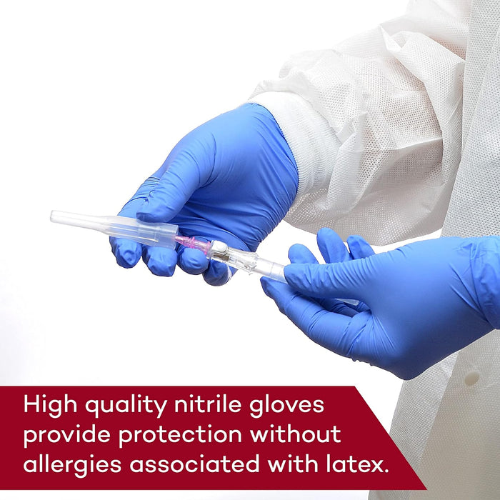 Dealmed Gloves Bundle - Blue Nitrile Exam Gloves + Horizontal Glove Box Holder