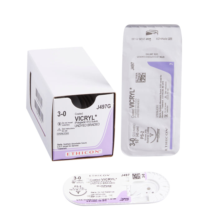 PS-2 Vicryl Suture with Undyed Braided