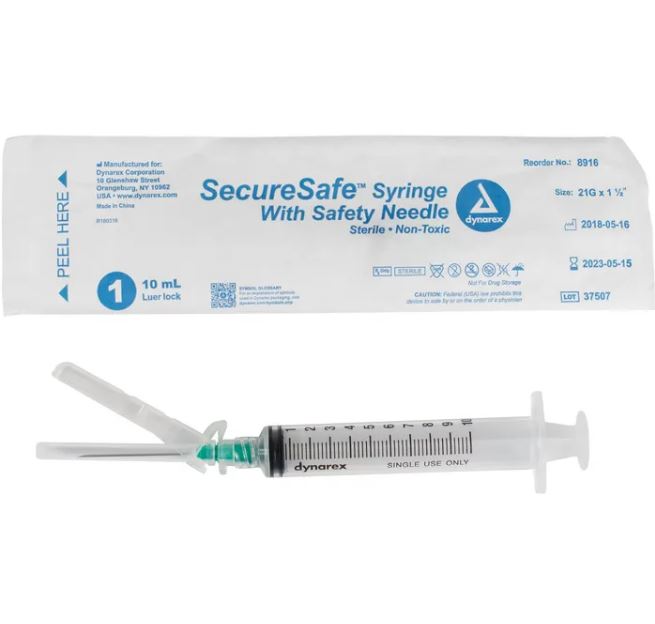 SecureSafe Syringe With Safety Needle