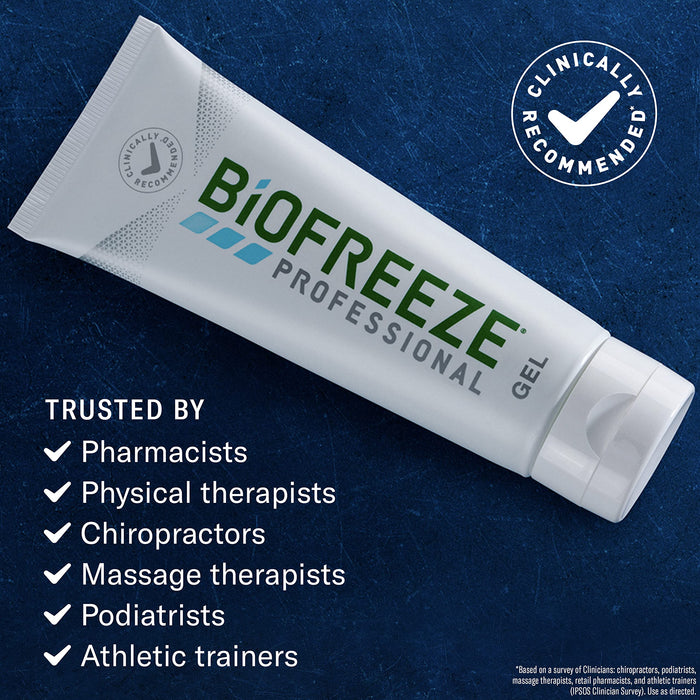 Biofreeze Professional Menthol Pain Relieving Gel, 4 oz Tube