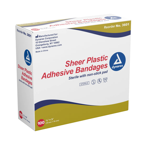 Dynarex Sterile Adhesive Bandages 3/4" x 3"