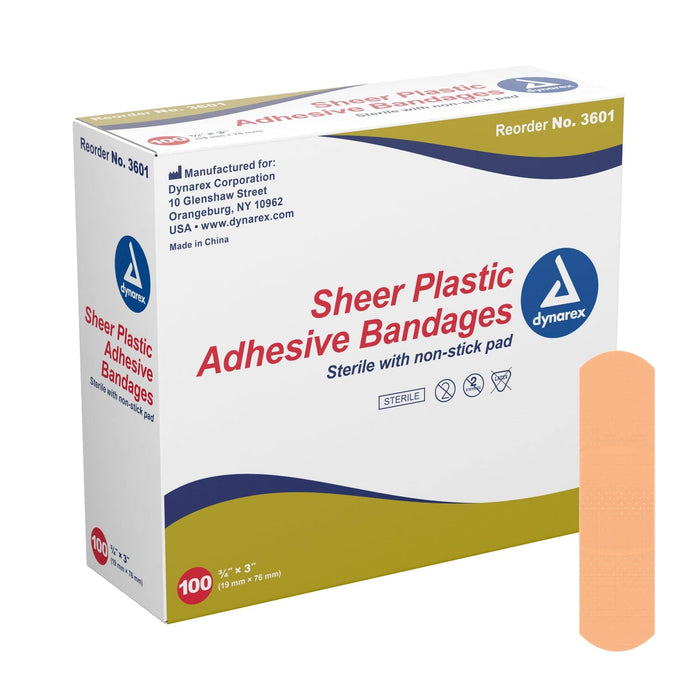 Dynarex Sterile Adhesive Bandages 3/4" x 3"